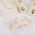 2Pcs/Set Ins Cream Chiffon Flower Headbands with Cotton Socks for Baby Girls Boutique Flower Anti-Slip Short Cotton 0-12M Sock. 