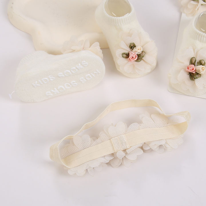 2Pcs/Set%20Ins%20Cream%20Chiffon%20Flower%20Headbands%20with%20Cotton%20Socks%20for%20Baby%20Girls%20Boutique%20Flower%20Anti-Slip%20Short%20Cotton%200-12M%20Sock%20-%20Image%206