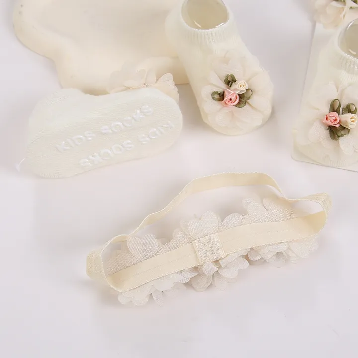 2Pcs/Set%20Ins%20Cream%20Chiffon%20Flower%20Headbands%20with%20Cotton%20Socks%20for%20Baby%20Girls%20Boutique%20Flower%20Anti-Slip%20Short%20Cotton%200-12M%20Sock%20-%20Image%206