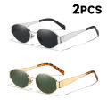 New Sunglasses For Women And Men Sun Glasses Alloy Oval Eyewear.