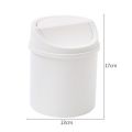 Mini Desktop Bin Small Trash Can Tube with Cover Bedroom Trash Can Garbage Can Clean Workspace Storage Box Home Desk. 