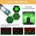 Green and Red 2 in-1 Laser Pointer High Power Rechargeable Lazer Pointer, Laser Pen with Long Range Adjustable Focus with Star Cap, Laser. 