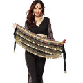 Belly Dance Costume Belt Velvet Belly Dancing Hip Scarf Indian Dancer Hipscarf  Beads & Coins Training Performance Outfits Coins. 