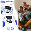 Astro Bot Silicone Handle Protective Cover For Ps5 With Touchpad Sticker Anti-slip And Sweat-proof For PlayStation5 Handle Cover. 