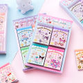 24Sheets Sanrio Stickers Book Hello Kitty Cinnamoroll Kuromi Kids Mini Sticker Decorative Hand Account Laptop Stationery Decals. 