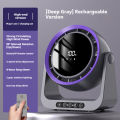Desktop Circulating Fan 4000 mAh Large Capacity Rechargeable Mini Table Fan With Remote Control Wall-mounted Fan With NightLight. 