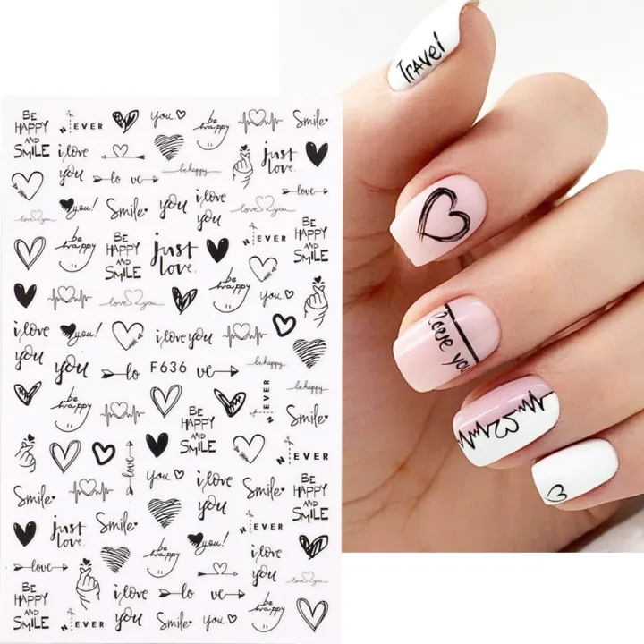 2pcs%20Heart%20Love%20Design%203D%20Nail%20Art%20Stickers%20English%20Letter%20Cool%20Girl%20Face%20Sliders%20Valentine%20Day%20Manicure%20-%20Image%202