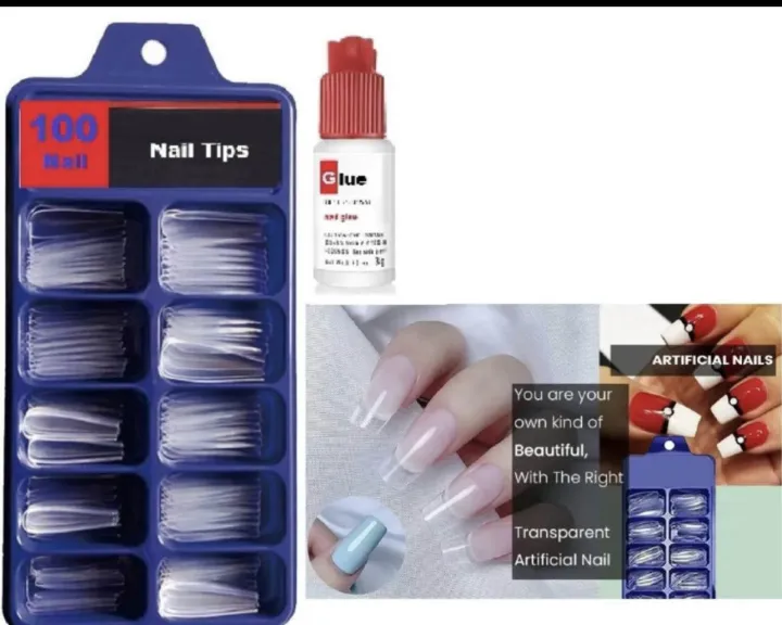 Transparent%20100%20Pcs%20Fake%20Nails%20With%20Glue%20For%20Women%20-%20Image%204