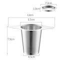 LMETJMA Stainless Steel Tea Infuser Mesh Strainer with Double Handles Large Capacity Tea Steeper to Steep Loose Leaf Tea JT209.