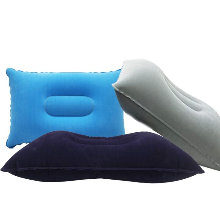 Portable Fold Inflatable Air Pillow Outdoor Travel Sleeping Camping PVC Neck Stretcher Backrest