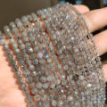 2/3mm AA+ Natural Gray Labradorite Faceted Tiny Stone Loose Spacer Beads for Jewelry Making DIY Gift Bracelet Necklace Accessory.