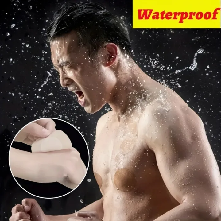 10/20/50/100/200-Pack%20Ultra-Thin%20And%20Soft%20Men'S%20Disposable%20Invisible%20Nipple%20Stickers,%20Mesh%20Fabric%20Chest%20Protectors,%20Suitable%20For%20-%20Image%206