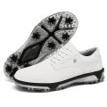 Golf Shoes For Men 2024 New White Professional Waterproof Non-slip Spikeless Outdoor Leisure Walking Training Golfer Sneakers. 