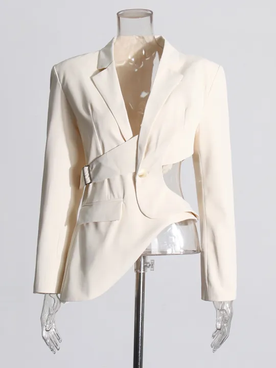 TWOTWINSTYLE%20Solid%20Hollow%20Out%20Backless%20Slimming%20Blazers%20For%20Women%20Notched%20Collar%20Long%20Sleeve%20Spliced%20Button%20Blazer%20Female%20New%20-%20Image%205