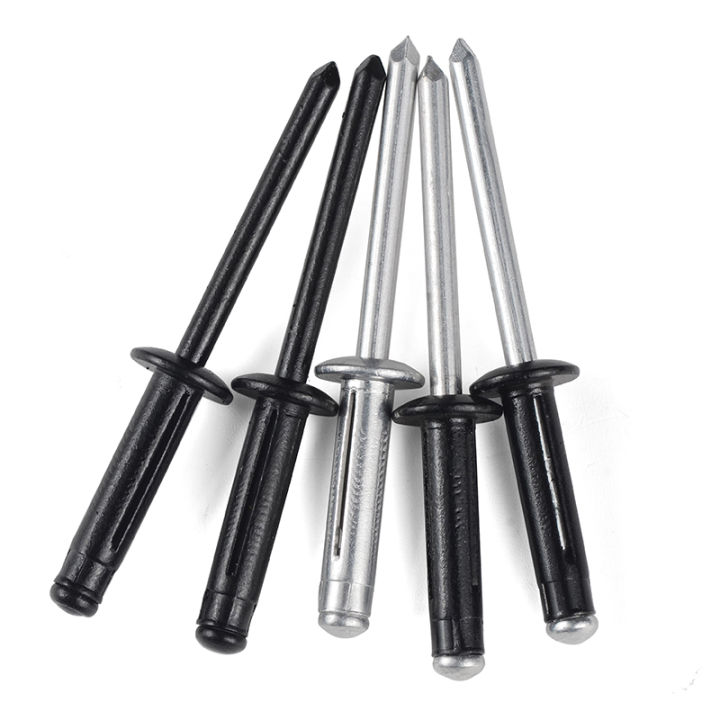 50pcs Full Black Painted Aluminium Trifold Blind Rivets Pop Bulb Blind ...