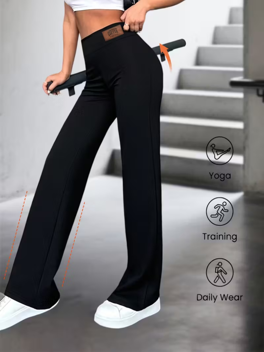 Womens%20High%20Waisted%20Straight%20Leg%20Pants%20Stretchy%20Black%20Solid%20Commuting%20Trousers%20Color%20Elegant%20And%20Essential%20For%20Office%20Wear%20Jeans%20-%20Image%204