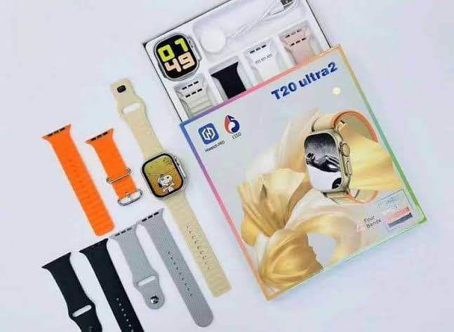 T20 Ultra 2 Smart Watch with 4 Osm Bands Amazing Display