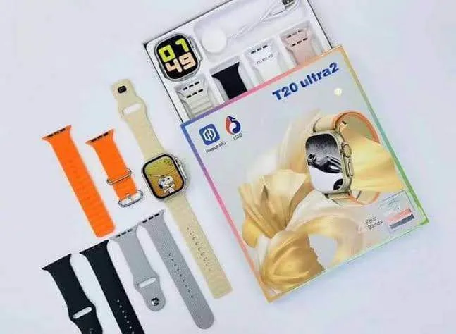 T20 Ultra 2 Smart Watch with 4 Osm Bands Amazing Display