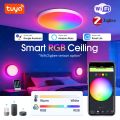 Tuya Wifi/Zigbee Ceiling Light RGBCW Led Ceiling Lamp Livingroom Home Decoration Smart Lamp For Smart Life APP Alexa  Home. 