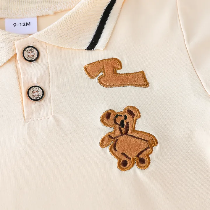 Summer%20cartoon%20bear%20turn-down%20coll%20Summer%20cartoon%20bear%20turnar%20short-sleeved%20shirt%20and%20shorts%20set%20for%20infants%20and%20young%20children%20-%20Image%203