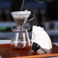 Pour Over Coffee Dripper Set 600ml Glass  Server V02 Funnel Drip Maker Brew Cup Coffee Set with  Filter Paper. 