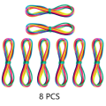 Rainbow Cats Cradle String 1.6M/63 Inch Long Rainbow Colourful Finger Rope Chinese Finger String Games Toy for Kids. 