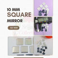 10mm Square Shape Glass Mirror Pieces | Small Craft Mosaic Tiles for Lippan Art, Embroidery, Jewellery Making & DIY Crafts.