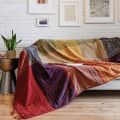 Large Boho Plaid Blanket Romantic Bohemian Chenille Throw Jacquard Gaint Couch Cover Plaid Tassels Decorative Sofa Chair Blanket. 