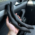 Universal D-shaped Round Car Steering Wheel Cover Ventilation hole Leather Absorb sweat Anti-slip Decoration Accessories 15inch. 