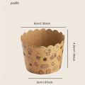 50pcs, Cake Baking Cup, Cupcake Moulds Paper, Mousse Cupwith Cover Baking Catering Container, Cake Cup, Muffin Cup. 