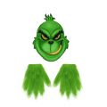 New Christmas Mask Set Halloween COSPLAY Party Props Thief Red Hat Green Mask Green Gloves. 