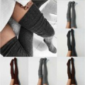 5/2/1Pair Warm and Stylish Over the Knee Knit Socks for Women - Preppy Thermal Winter High Stocks with Thickened Material. 