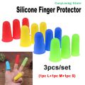 3Pcs Silicone Fingers Cap Anti-cut Heat Resistant Finger Protector Cooking Tool. 
