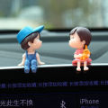 Car Decoration Cute Cartoon Couples Action Figure Figurines Balloon Ornament Auto Interior Dashboard for Girls Gifts Accessories. 