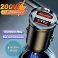 200W Dual USB Car Charger Pull Ring Fast Charging Car Phone Charger Adapter For Xiaomi Samsung Mini Car Charger. 