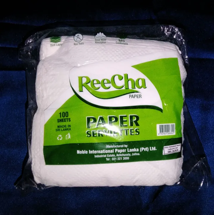 Reecha Paper Serviettes 100 Sheets (2ply)