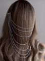 Hair rhinestone chains clips girls hairpins latest fashion accessories. 