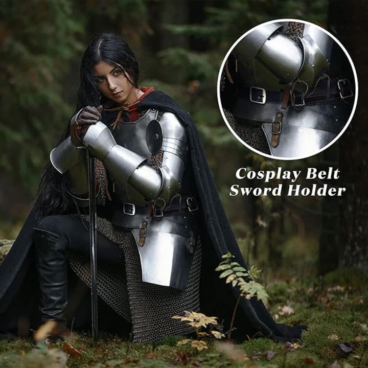 Cosplay%20Retro%20Sword%20Belt%20with%20Adjustable%20Samurai%20Scabbard%20PU%20Leather%20Knight%20Sword%20Stand%20Wasit%20Blet%20-%20Image%202