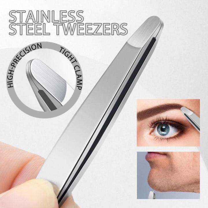 Stainless%20Steel%20Tweezers,%20Slant%20Tip%20&%20Round%20Head%20Precision%20Tweezers%20for%20Eyebrows,%20Facial%20Hair%20Removal%20Eyebrow%20Tweezers%20-%20Image%205