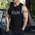2025 Summer New Trendy Design Printed Sleeveless T-shirt Men's Fitness Training Basketball Tank Top Loose Quick Drying Top.