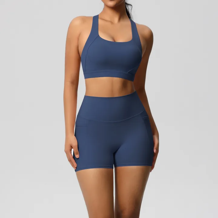 2PCS%20Sportswear%20With%20Pocketed%20Yoga%20Set%20Gym%20Clothes%20Yoga%20Suits%20For%20Women%20Tracksuits%20Sports%20Shorts%20Crossover%20Bra%20Gym%20Leggings%20-%20Image%203
