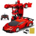 2in1 Convertible RC Robot Car Deformation Toy for Kids - Assorted. 