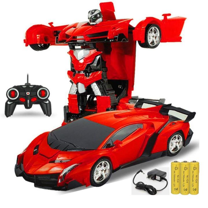 2in1 Convertible RC Robot Car Deformation Toy for Kids - Assorted
