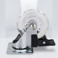 4PCS 2 Inch Heavy Duty Furniture Caster Soft  Universal Wheel Swivel Caster Mute Trolley Wheel With/Without Brake. 