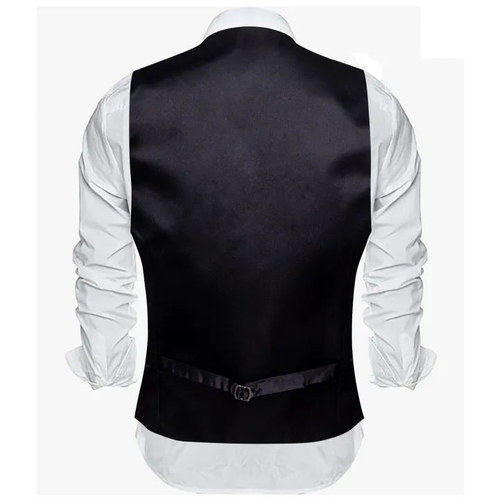 Luxury%20Men's%20Vest%20Pink%20Waistcoat%20Tie%20Bowtie%20Pocket%20Square%20Set%20Sleeveless%20Jacket%20Formal%20Wedding%20Suit%20-%20Image%205