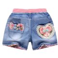 Baby Girl's Summer Cotton Denim Shorts Pants Toddler Kids Cute Swan Flower Soft Jeans for Teenager Girls Children Clothing. 