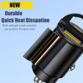 Mini USB C Car Charger 130W Super Fast Charing Metal Adapter PD Type C in Car for Android Phones iPhone iPad.