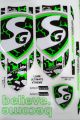 NEW SG 3D Embossed Cricket Bat Sticker 2023 Green Edition. 