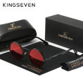 KINGSEVEN Round Sunglasses for Men Polarized Steampunk Sun Glasses For Women Vintage Style UV400 Eyewear Accessory Oculos. 