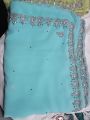 Party wear chiffon saree. 